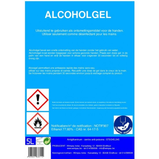 Alcoholgel 5 liter